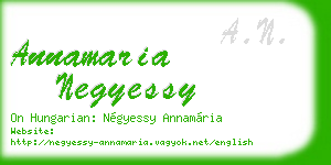 annamaria negyessy business card