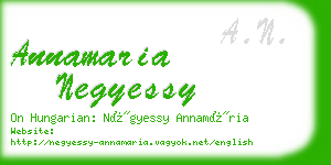 annamaria negyessy business card